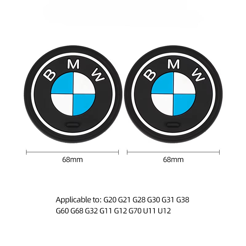 Car Interior Coaster Water Cup Anti-Slip Pad Decorate Mat for E46 E90 E60 F30 F10 E39 E36 F20 G30 G20 E87 E92 E91 E30 F11 X1