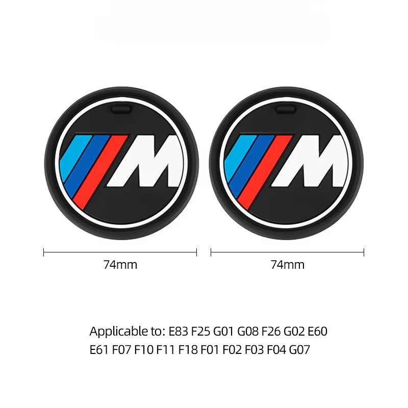 Car Interior Coaster Water Cup Anti-Slip Pad Decorate Mat for E46 E90 E60 F30 F10 E39 E36 F20 G30 G20 E87 E92 E91 E30 F11 X1