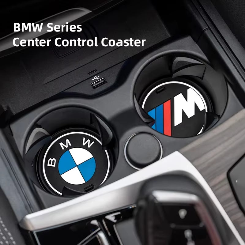 Car Interior Coaster Water Cup Anti-Slip Pad Decorate Mat for E46 E90 E60 F30 F10 E39 E36 F20 G30 G20 E87 E92 E91 E30 F11 X1