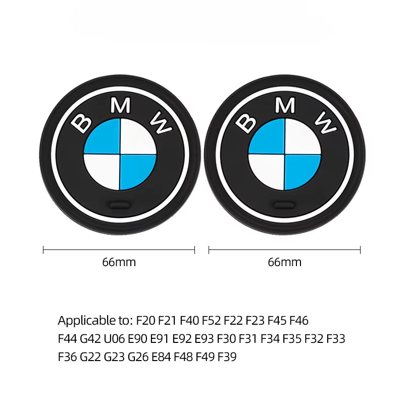 Car Interior Coaster Water Cup Anti-Slip Pad Decorate Mat for E46 E90 E60 F30 F10 E39 E36 F20 G30 G20 E87 E92 E91 E30 F11 X1
