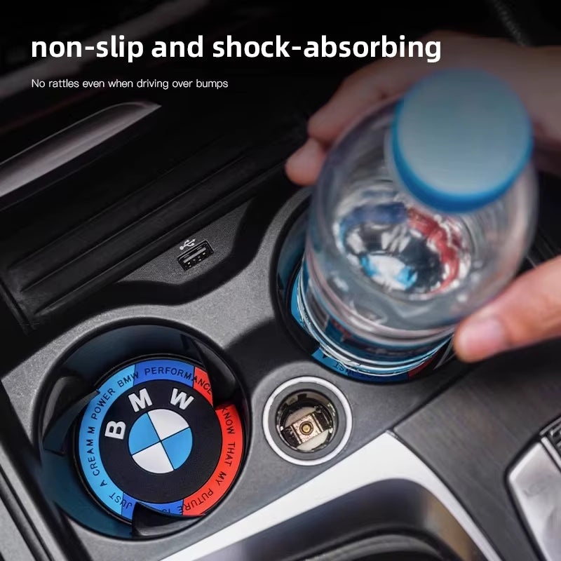Car Interior Coaster Water Cup Anti-Slip Pad Decorate Mat for E46 E90 E60 F30 F10 E39 E36 F20 G30 G20 E87 E92 E91 E30 F11 X1