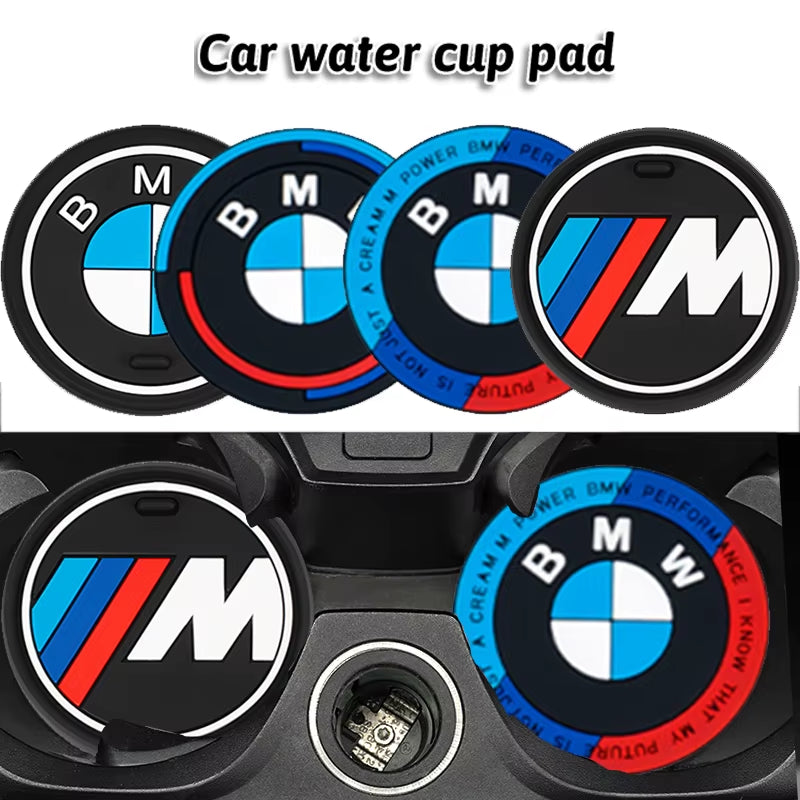 Car Interior Coaster Water Cup Anti-Slip Pad Decorate Mat for E46 E90 E60 F30 F10 E39 E36 F20 G30 G20 E87 E92 E91 E30 F11 X1
