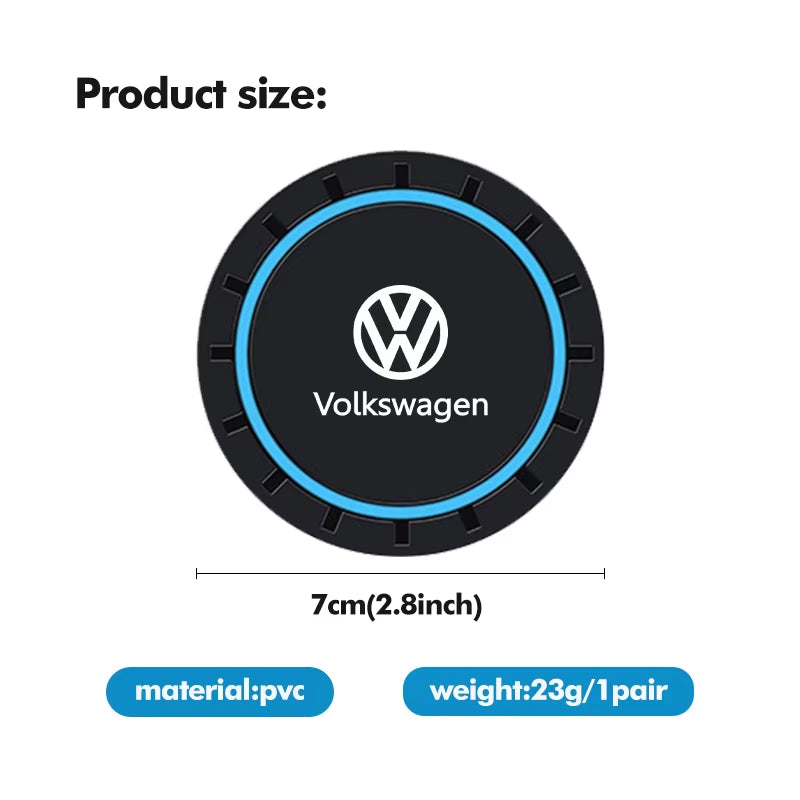2Pcs Car Water Cup Drink Holder anti Shake Fixed Anti-Slip Mats for VW Scirocco Jetta Beetle Golf 4 5 6 Passat Polo