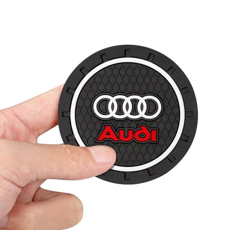2Pcs Car Coaster Water Cup Bottle Holder Anti-Slip Pad Mat for  Sline A6 C5 C6 C7 C8 A4 B5 B6 B7 B8 B9 S3 S4 S5 Q3 8U Q5 8R