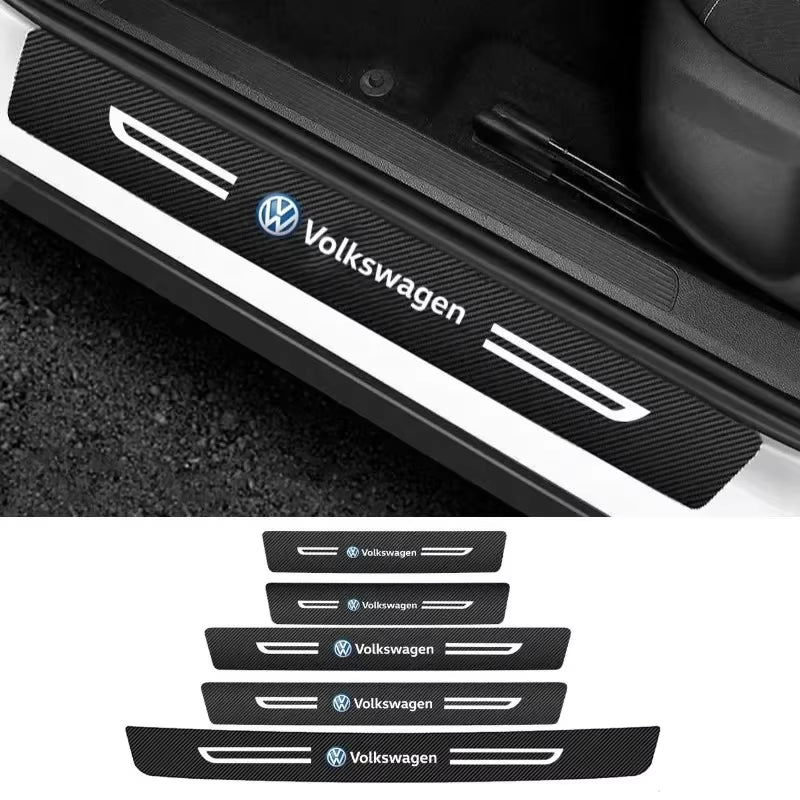Car Door Threshold Protector Decal for Volkswagen Passat Tiguan Golf Bora Jetta Sharan T3 T5 Magotan Beetle Trunk Bumper Sticker