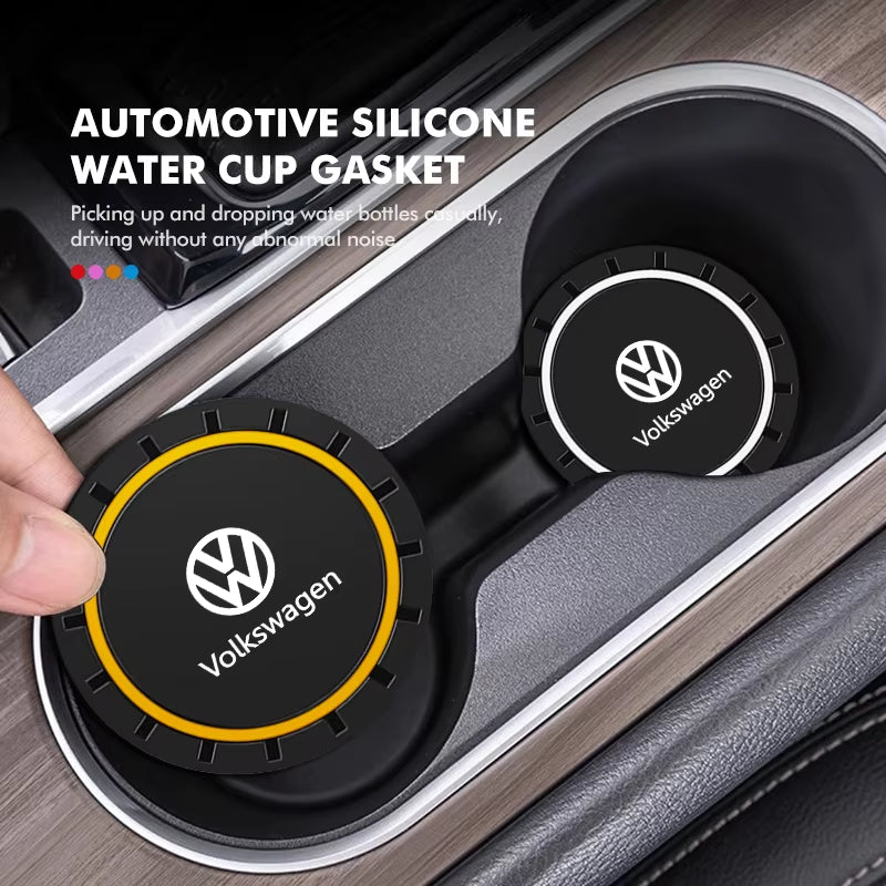 2Pcs Car Water Cup Drink Holder anti Shake Fixed Anti-Slip Mats for  VW Scirocco Jetta Beetle Golf 4 5 6 Passat Polo