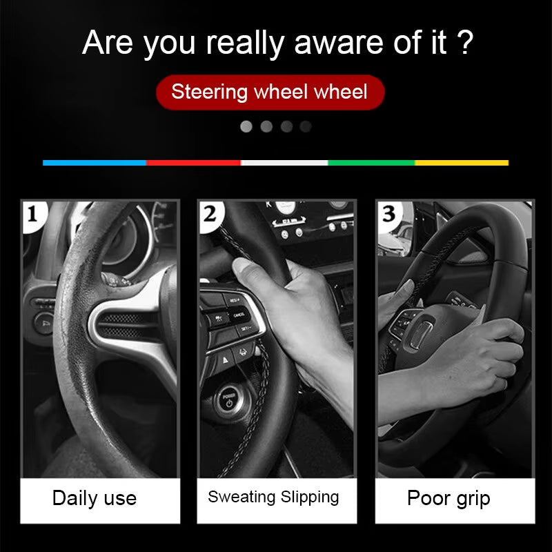 Car Anti-Slip Suede Steering Wheel Cover for  Passat Golf GTI Beetle Tiguan Touareg Polo T-ROC ID.3 ID.4 Jetta T-Cross