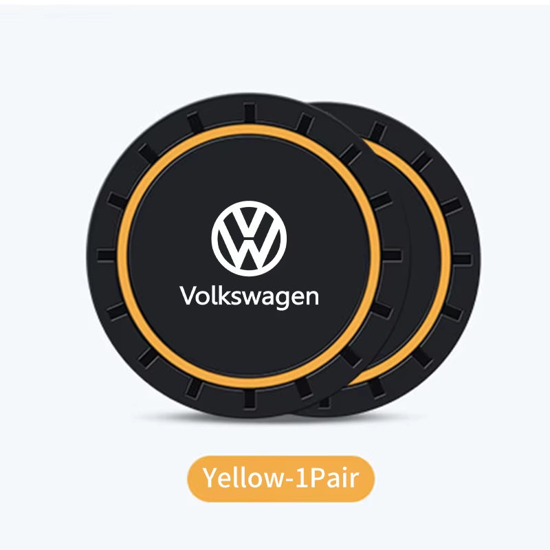 2Pcs Car Water Cup Drink Holder anti Shake Fixed Anti-Slip Mats for  VW Scirocco Jetta Beetle Golf 4 5 6 Passat Polo