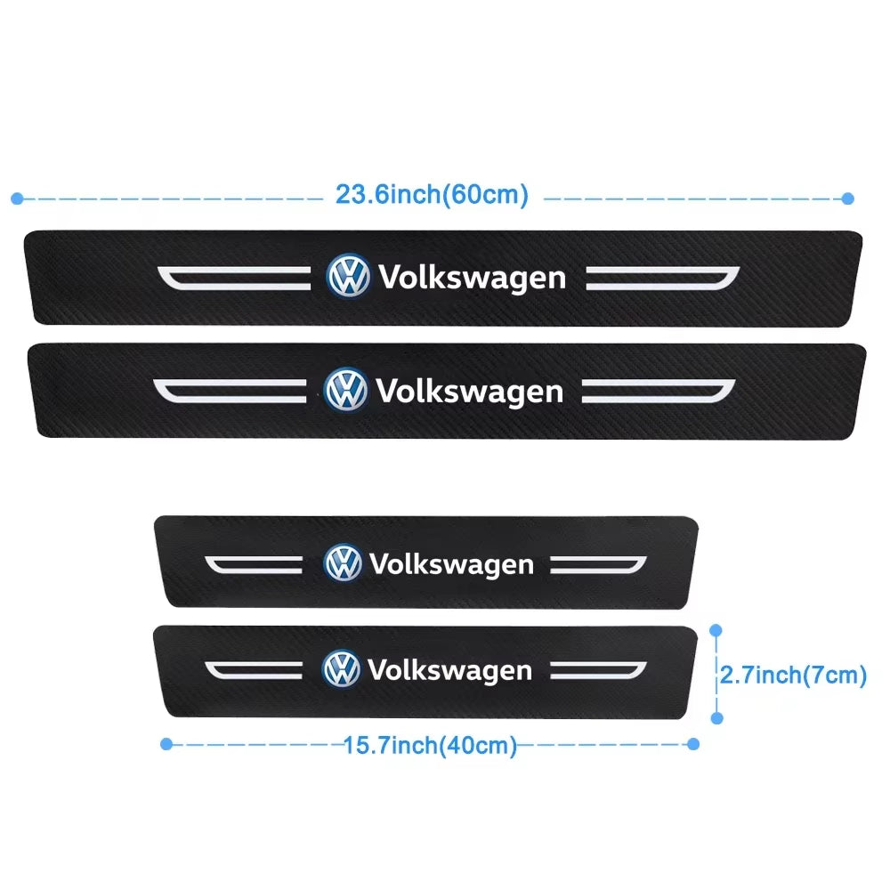 Car Door Threshold Protector Decal for Volkswagen Passat Tiguan Golf Bora Jetta Sharan T3 T5 Magotan Beetle Trunk Bumper Sticker
