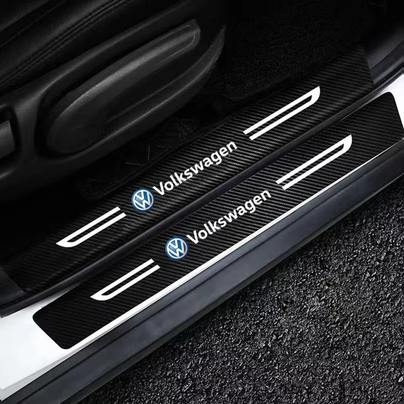 Car Door Threshold Protector Decal for Volkswagen Passat Tiguan Golf Bora Jetta Sharan T3 T5 Magotan Beetle Trunk Bumper Sticker