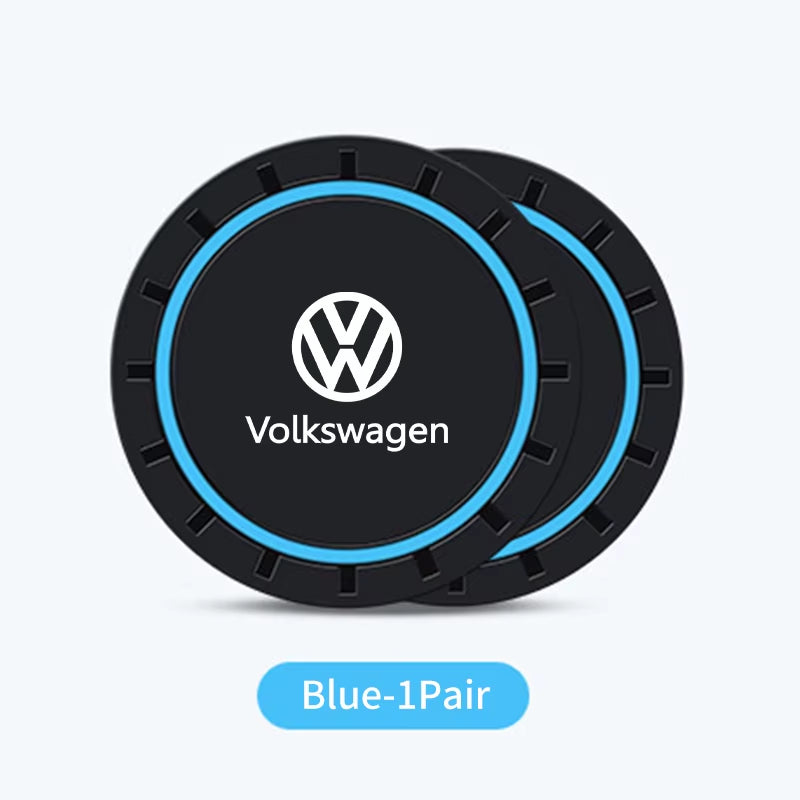 2Pcs Car Water Cup Drink Holder anti Shake Fixed Anti-Slip Mats for  VW Scirocco Jetta Beetle Golf 4 5 6 Passat Polo