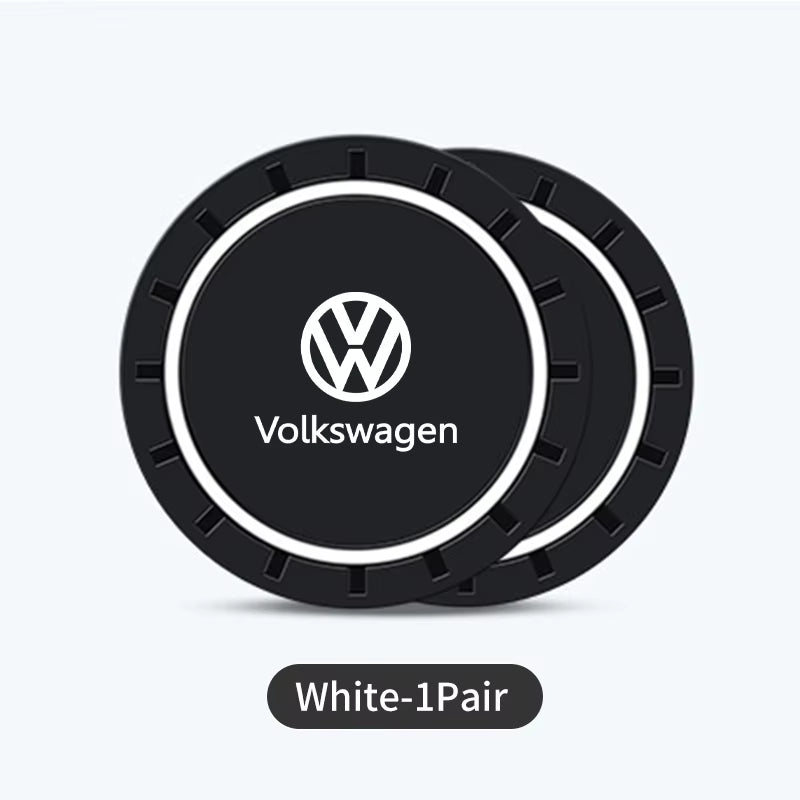 2Pcs Car Water Cup Drink Holder anti Shake Fixed Anti-Slip Mats for  VW Scirocco Jetta Beetle Golf 4 5 6 Passat Polo